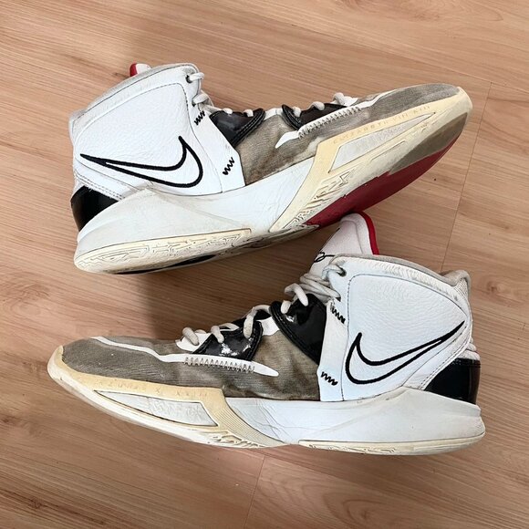 Nike mens Kyrie Infinity Basketball Shoe, White/Black/University Red/Photon Dust - Picture 1 of 10